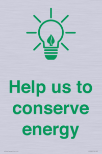 Help us to conserve energy 